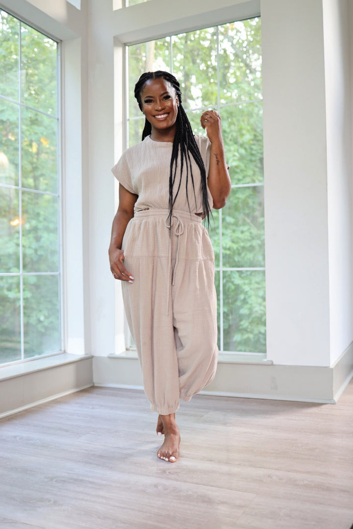 Latte Cut Jumpsuit - Modern Ruth 