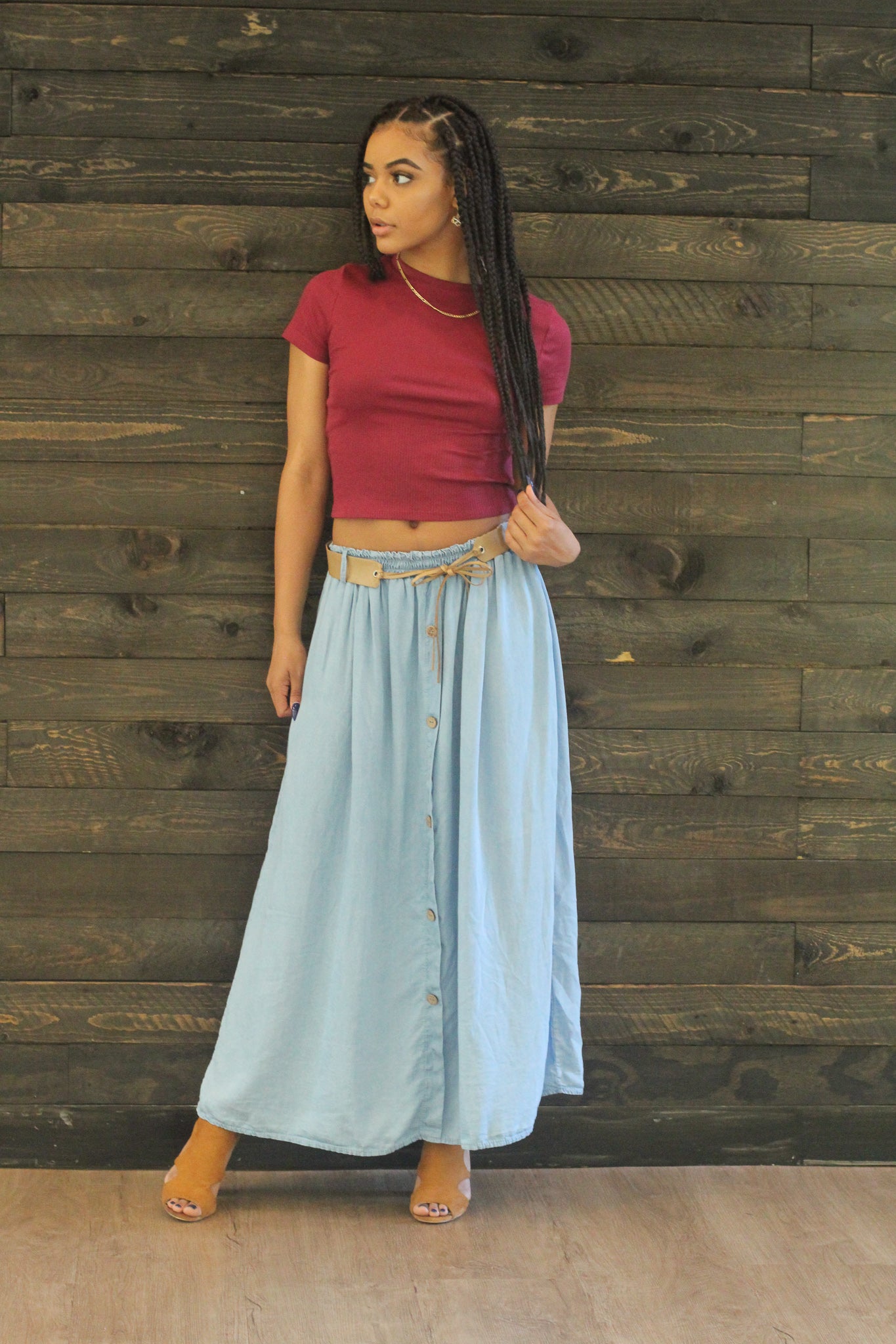 Denim Demi Skirt - Modern Ruth 