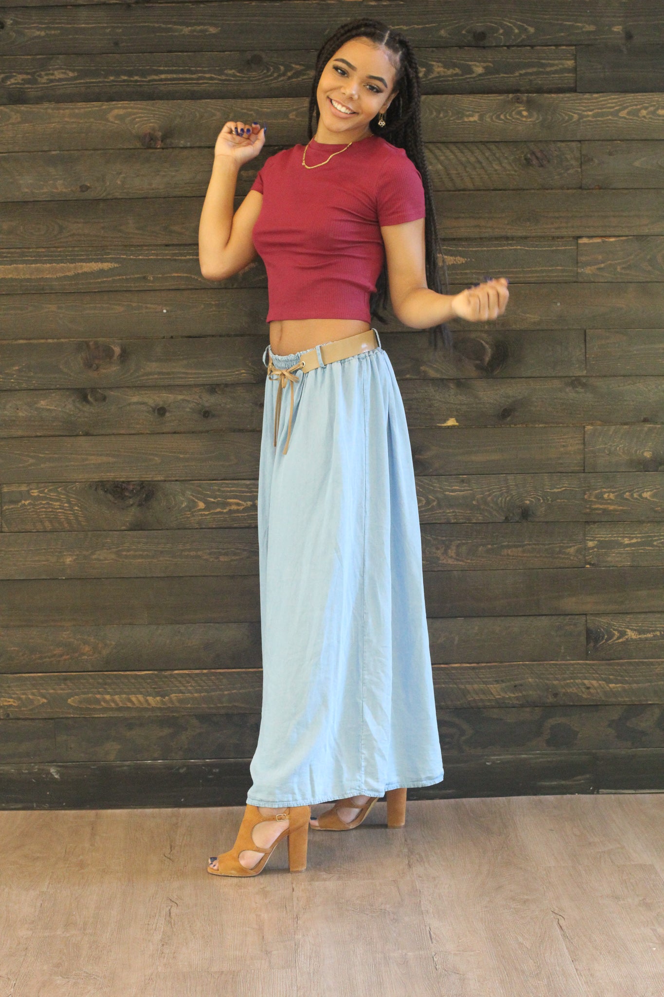 Denim Demi Skirt - Modern Ruth 