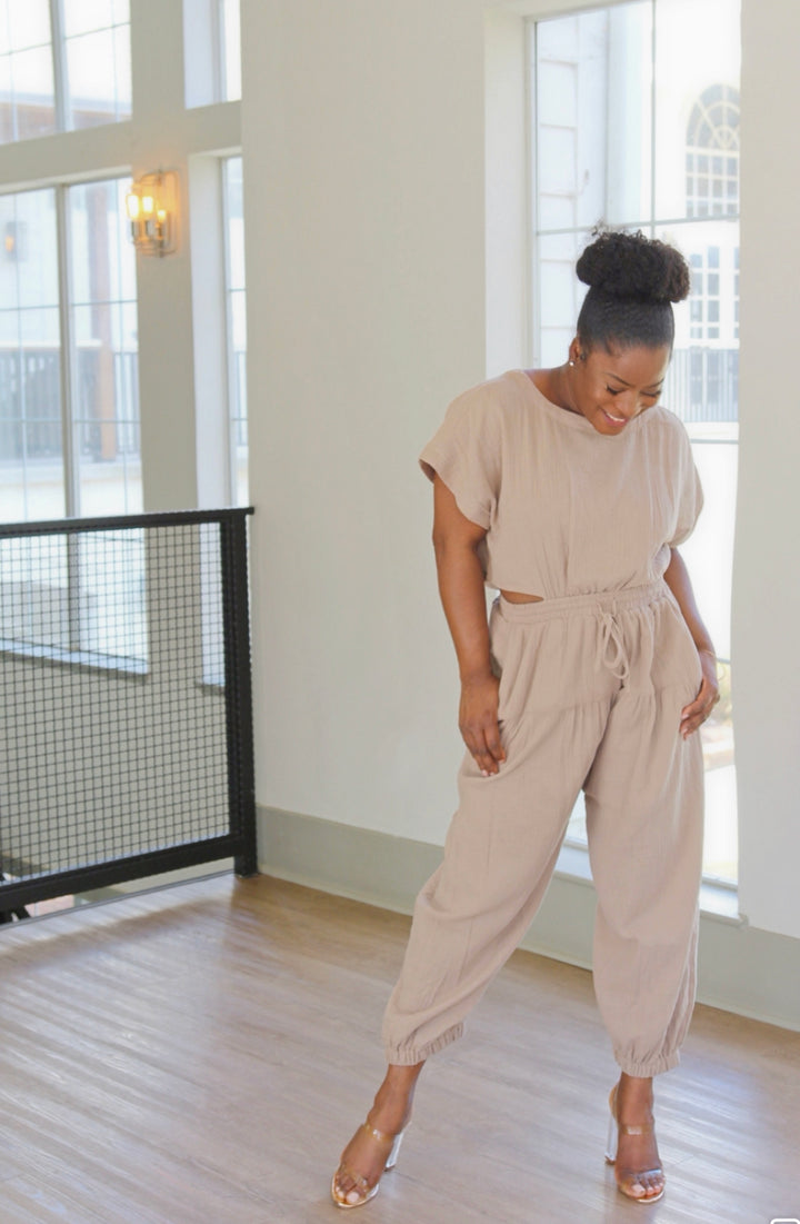 Latte Cut Jumpsuit - Modern Ruth 