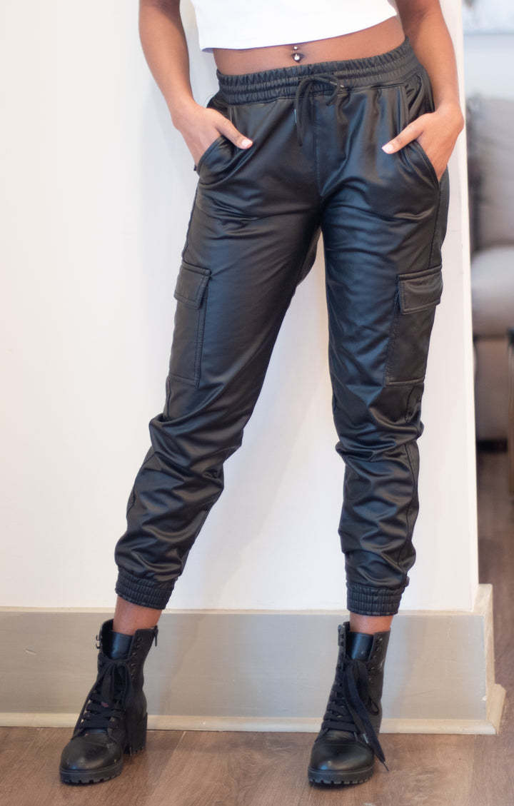 Danny Faux Leather Joggers - Modern Ruth 