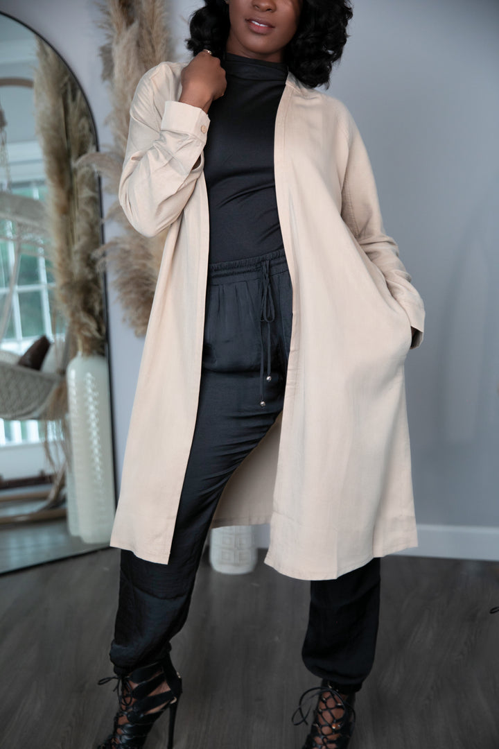 Minimal Front Open Coat - Modern Ruth 