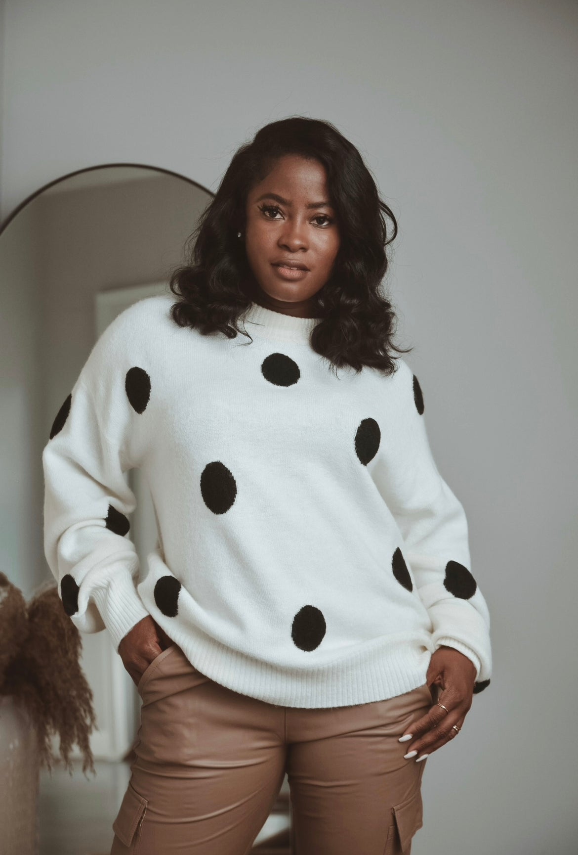The Polly Polka Sweat shirt - Modern Ruth 