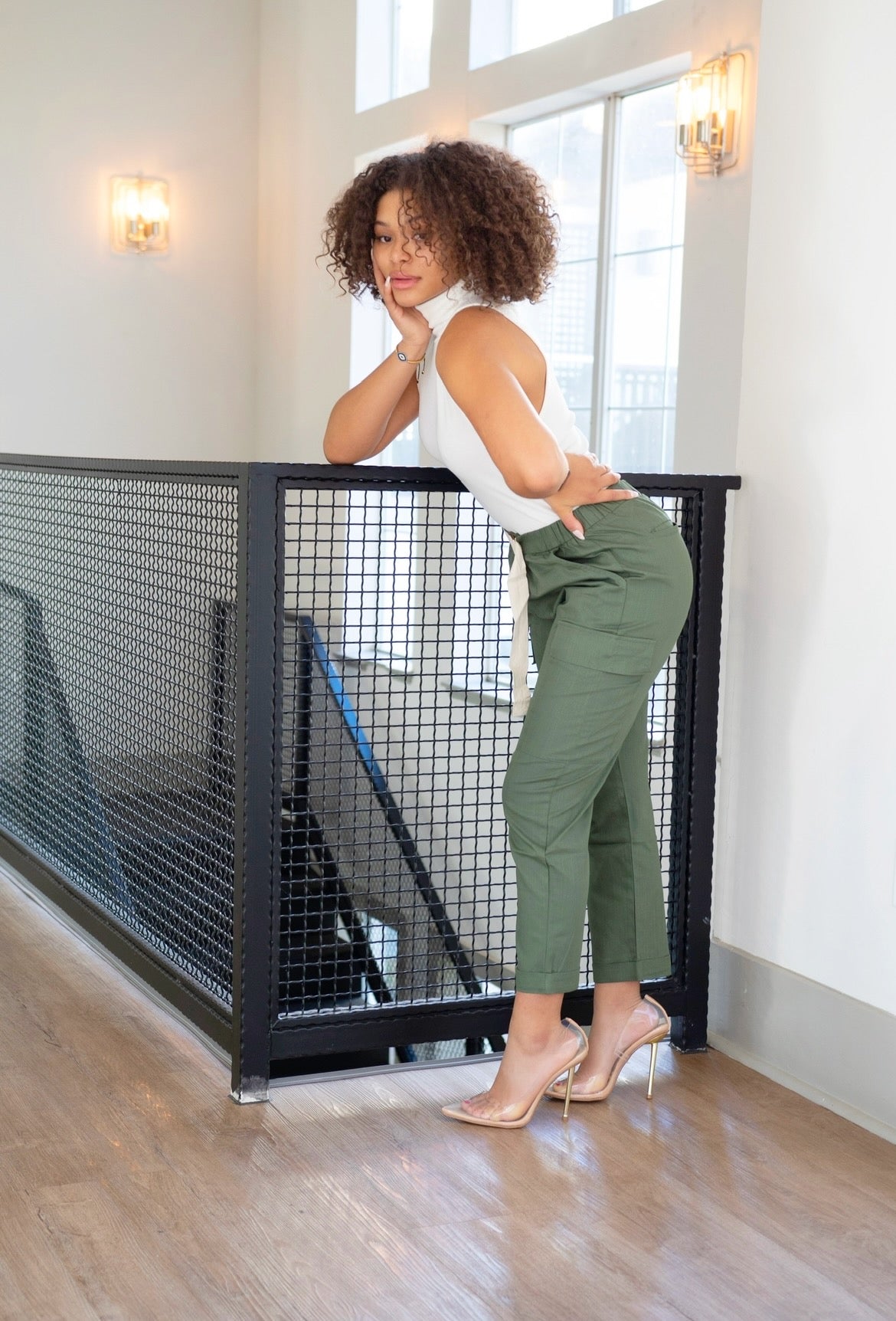 Catalina Cargo Pants (Olive) - Modern Ruth 
